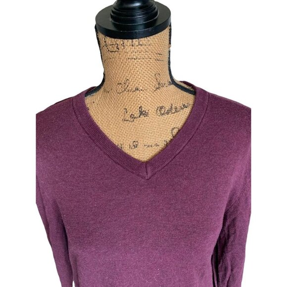 🌸3/$15🌸Goodfellow Purple Burgundy Medium V-neck Sweater Mens ' - Picture 2 of 3